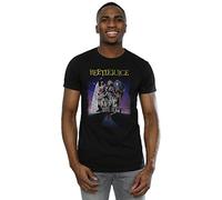 BEETLEJUICE Men's Distressed Poster T-Shirt Medium Black