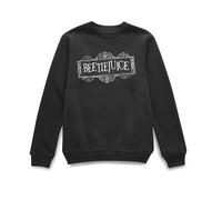 Beetlejuice Official White Logo Sweatshirt - Black | Size: XL Beetlejuice Black XL