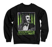 BEETLEJUICE Officially Licensed Ghost with The Most Sweatshirt (Black) XX-Large