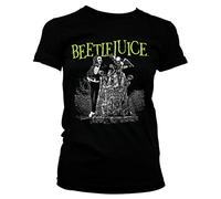 BEETLEJUICE Officially Licensed Headstone Women T-Shirt (Black), Large