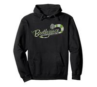 Beetlejuice Sandworm Logo Pullover Hoodie, Adult Unisex, Black, Small