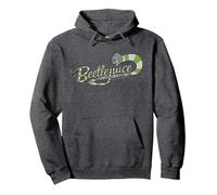 Beetlejuice Sandworm Logo Pullover Hoodie, Adult Unisex, Dark Heather Grey, Small