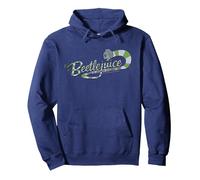 Beetlejuice Sandworm Logo Pullover Hoodie, Adult Unisex, Navy Blue, Medium