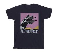 Beetlejuice Sandworm Snake Cotton T-Shirt in Navy | Size: 9 Years Beetlejuice Navy 9 Years