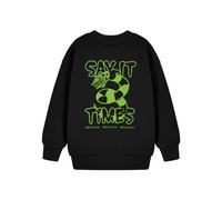 Beetlejuice Say It Three Times Sweatshirt | Unisex Kids Black | Officially Licensed Merch | Size: 13-14 Years Beetlejuice Black 13-14 Years
