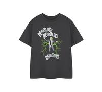 Beetlejuice Short Sleeved T-Shirt | Charcoal | Official Merch in Grey | Size: 7-8 Years Beetlejuice Grey 7-8 Years