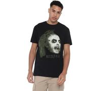 Beetlejuice Unisex Beetlejuice Betelgeuse Large Face Unisex T Shirt, Black T-Shirt