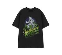 BEETLEJUICE Unisex Black Short Sleeve T-Shirt | Logo Fade Graphic Tee | Classic Movie Merchandise Top | Creepy and Cool Apparel for Fans of The Iconic Character | Adults and Teens Retro