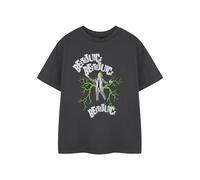 BEETLEJUICE Unisex Kids Grey Graphic Tee | Short Sleeved T-Shirt for Children Movie Merchandise | Tim Burton Retro Apparel | Ghostly Grey Kids Top | Halloween Shirt for Boys and Girls