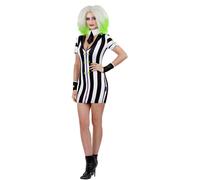 Beetlejuice Women's Halloween Costume Dress in Black | Size: Medium Beetlejuice Black M