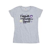 Beetlejuice Women's I Myself Am Strange & Unusual Cotton T-Shirt in Grey | Size: XL Beetlejuice Grey XL