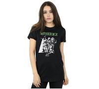 Beetlejuice Women's Mono Poster Cotton Boyfriend T-Shirt in Black | Size: 2XL Beetlejuice Black 2XL