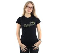 Beetlejuice Women's Sandworm Alt Logo Cotton T-Shirt in Black | Size: Medium Beetlejuice Black M