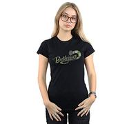 Beetlejuice Women's Sandworm Alt Logo T-Shirt Black Medium