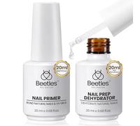 Beetles 20ml Nail Dehydrator and Primer, Large Capacity Acid Free & Hema-Free Natural Prep Dehydrate with Bond Primer for Acrylic Nail Supplies and Professional Salons