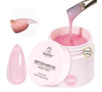 Beetles 9 in 1 Hard Gel for Nails-1.06oz Jelly Pink Sculpting Stengthener | UV/LED Lamp Cured Gel for Nail Extension & Nail Repair High Hardness for Manicurist Women