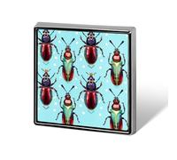 Beetles And Insects Custom Lapel Pins Square Brooch Tie Suit Dress Accessories for Men Women Wedding Birthday