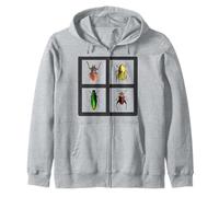 Beetles Four Beetle Insects Zip Hoodie