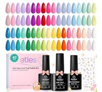 beetles Gel Nail Polish Set - 40 Pcs 36 Colours Pink Red Green Blue Kit with Base&Glossy Matte Top Coat UV LED Petal Symphony Collection Nail Art Gifts for Women