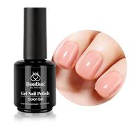 beetles Gel Polish 1 Pcs 15ml, Nude Pink Gel Polish Neutral Gel Nail Polish, Cashmere Nude Soak Off Uv Gel Transparent Nail Art Manicure Gift for Women-CL622-RE