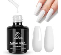 beetles Gel Polish, 1 Pcs 15ml White Colour Neutral Soak Off UV Gel Polish Nail Art Manicure Salon DIY Gel Nail Design Decoration at Home Gift for Girls Women-CL094