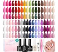 beetles Gel Polish 44 PCS Christmas Set-36 Colours Soak Off UV Gel Polish Set Base Coat Glossy Matte & Glitter Top Coat Colourful Muse Collection Nude White Pink Red Blue Manicure Gifts for Her