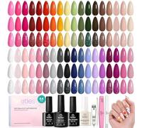 beetles Gel Polish 44 PCS Christmas Set-36 Colours Soak Off UV Gel Polish Set Base Coat Glossy Matte & Glitter Top Coat Colourful Muse Collection Nude White Pink Red Blue Manicure Gifts for Her