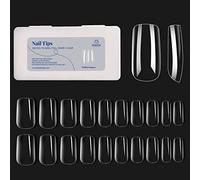 Beetles Medium Square False Nails Tips 500Pcs Fake Gel Tips Acrylic Press on Nails Clear Artificial False Nails Need Nail Glues for Acrylic Nail/Dip Powder Nails/Poly Nail Extension Gel Nail Art DIY