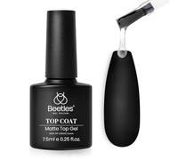 Beetles No Wipe Matte Top Coat Gel Polish - Transparent Finish, 7.5ml | 0.25oz Soak Off UV Nail Lamp Art Manicure Salon DIY Gift for Her