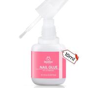 Beetles Super Strong Nail Glue for Press On Nails 10ML Brush On Glue for Nail Tips Acrylic & Fake Nails Long-Lasting & Durable
