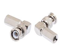 Beetronic 10 x 90 Degree Angled BNC Screw Twist On Plug Connector for RG59 Coax CCTV Cable