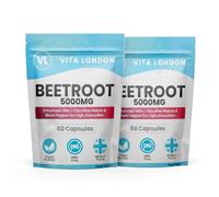 Beetroot Capsules Complex 5000mg High Strength | L-Citrulline Malate & Black Pepper | Nitric Oxide Supplement for Men & Women | UK Made, Vegan (2 Pack)