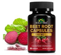 Beetroot Capsules for Natural Energy & Endurance Support,1300mg Beet Root Powder Beet Supplement to Support Circulation and Blood Flow- 60 Capsules