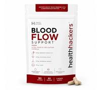 Beetroot Capsules with CoQ10 - Health Hackers Blood Flow Support - Nitric Oxide & Circulation Support Supplement with Potassium Citrate, Magnesium Taurate & Piperine - 180 Vegan Capsules, 60 Days