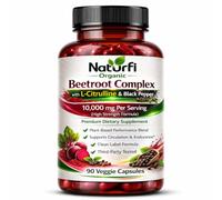 Beetroot Complex, Black Pepper & L-Citrulline 10,000mg | 3 Month Suppy | High Strength | Nitric Oxide Booster to Support Circulation for Energy & Daily Wellness | Non-GMO (90 Capsules (Pack of 1))