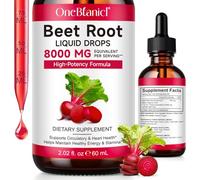 Beetroot Drops, Beetroot Nutrient Solution 8000 mg, for Endurance Support & Energy, Supports Circulatory Health, Vegan Beet Root Supplement 60ML