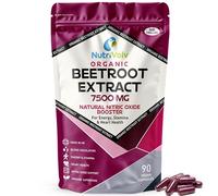 Beetroot Extract 7500mg | 90 Vegan Capsules | Nitric Oxide Support for Blood Circulation, Endurance, Energy & Heart Health | High Strength Superfood Formula | 90 Day Supply | UK Made | by NutriVolv