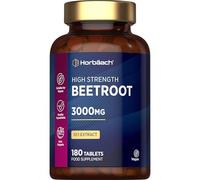 Beetroot Tablets 3000mg | High Strength Beetroot Supplement | 180 Vegan Tablets (3 Months Supply) | Nitric Oxide | by Horbaach