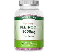 Beetroot Tablets 3000mg - High Strength Beetroot Supplement - 25:1 Extract | 60 Vegan Tablets - Nature's Truth