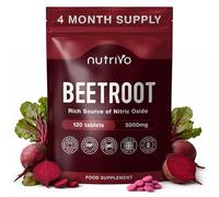 Beetroot Tablets 5000mg | High Strength Beetroot Extract Supplement | 120 Tablets - One A Day - 4 Months Supply - Supports Energy, Heart & Blood Pressure Support
