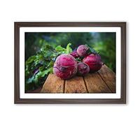 Beetroot Vegetables Framed Print | A2 Walnut Framed Wall Art | Ready to Hang | Modern Food Picture | Living Room Bedroom Lounge Office