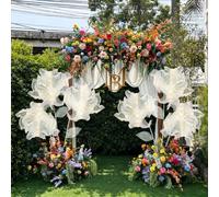 Beeveer 3 Pcs 4.9ft Large LED Flowers Light with Stand Base Giant 3D Artificial Silk Light up Flower Decoration for Outdoor Indoor Holiday Craft Wedding Reception Birthday Baby Shower Party Decor