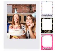 Beeveer 32 x 24 Inch Large White Birthday Photo Frame Prop, Blank DIY Frame, Party Photo Booth Props, Hollow Board Material