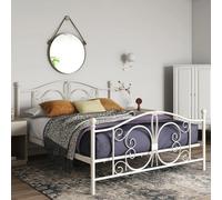beeville metal king size bed in white