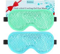 BeeVines Cooling Eye Mask, 2 Pack Gel Cold Eye Mask for Puffy Eyes, Face Mask for Dark Circles, Dry Eyes, Cold & Warm Sleep Compress for Post Surgery, Puffiness, Allergies (03 Blue & Green)