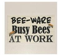Beeware Busy Bees at Work Bee Metal Sign Decor Wall Art Poster 8X12 inch