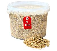 Beewarm Premium Wild Bird Food 3L - No Mess Seeds for Garden Birds - High Energy, No Mess Bird Feed (3L Tub, No Mess Seeds)
