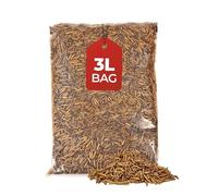 Beewarm Premium Wild Bird Food - Calci Worms for Garden Birds - High Energy, No Mess Bird Feed (3L Bag, Calci Worms)