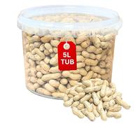 Beewarm Premium Wild Bird Food - Peanuts in Shell for Garden Birds - High Energy Bird Feed (5L Tub, Peanuts in Shell)