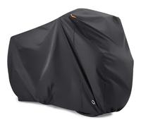 BEEWAY 2-Bike Cover: 210T Waterproof Nylon, UV Protected, Dust & Scratch Resistant, Wind-Stable with Lock Holes & Storage Bag (fits up to 26" wheels)